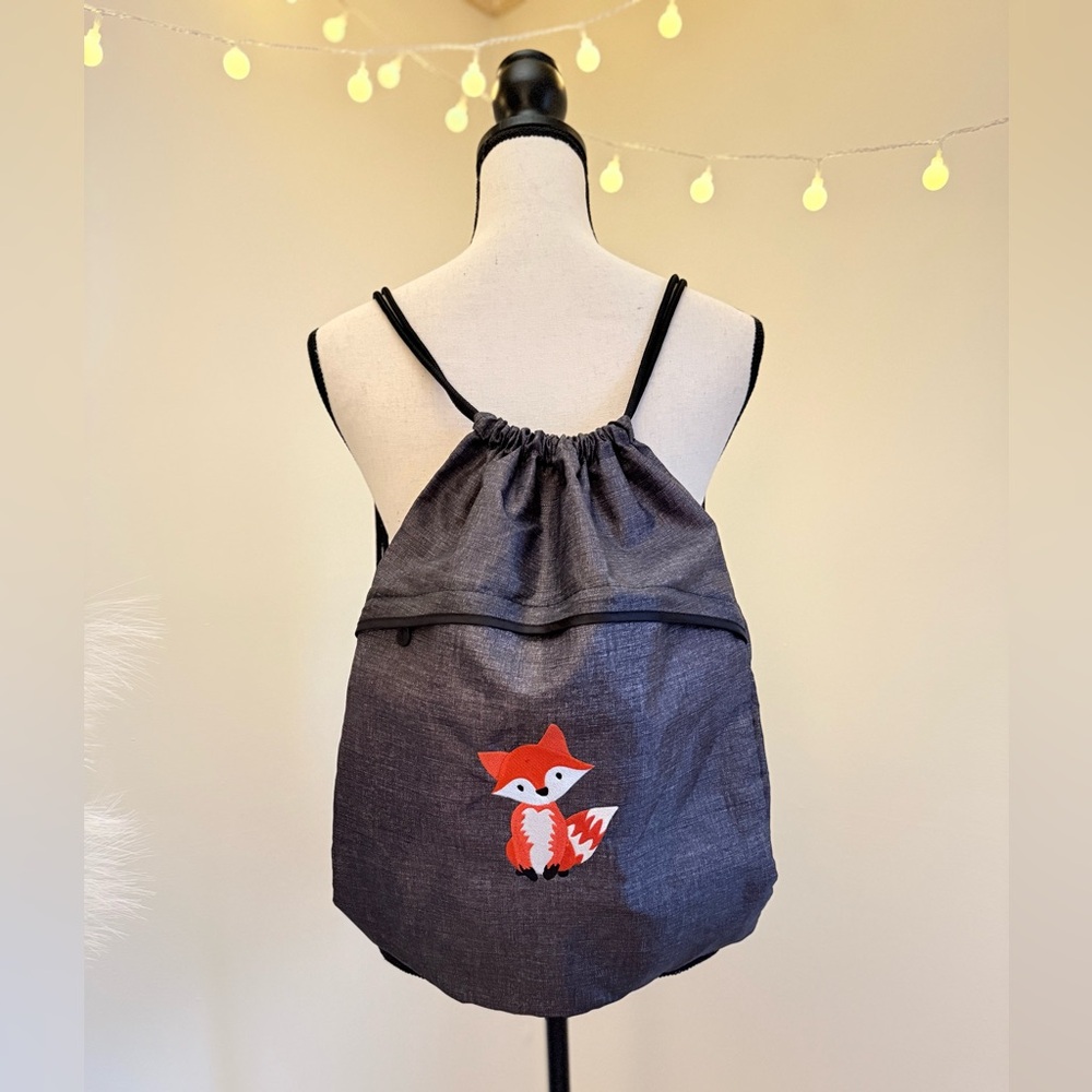 Thirty-One Orange Fox String Bag